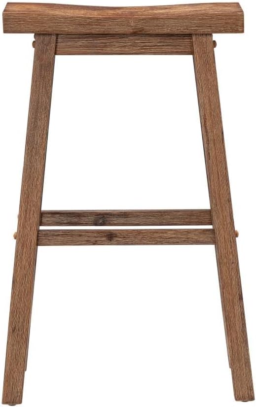Boraam Sonoma Backless Saddle Kitchen Bar Stools - Weathered Barn - Set of 2