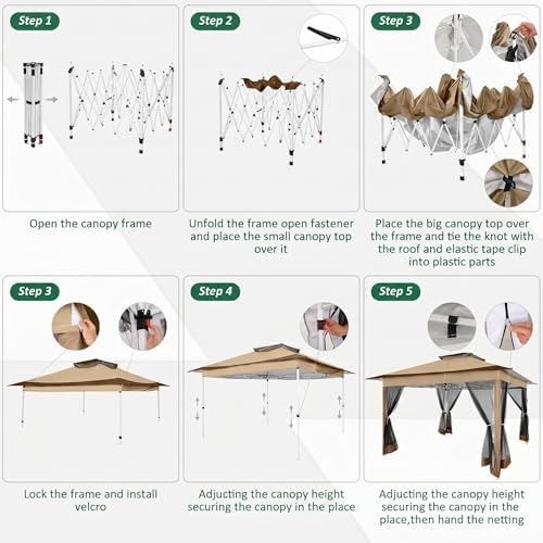 COBIZI 12x12 Pop Up Gazebos On Clearance - Upgrade Easy Up Metal Outdoor Gaze...