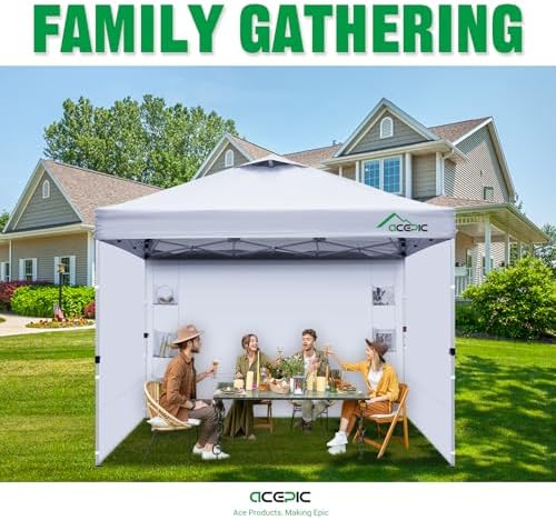 Acepic Instant Canopy Sidewalls 10x10 FT for Pop Up Canopy, Waterproof and UV...