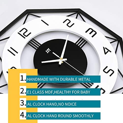 Large Wall Clocks for Living Room Decor Modern Silent Wall Clock for Home Hou...