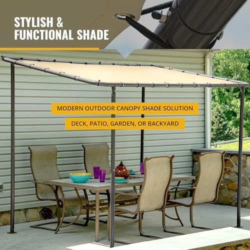 ShelterLogic 10' x 6' Solano Gazebo Slanted Canopy Charcoal Carbon St...