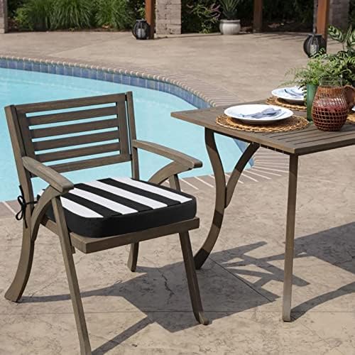 idee-home Outdoor Chair Cushions Set of 2, 17" x 17" D-Shaped