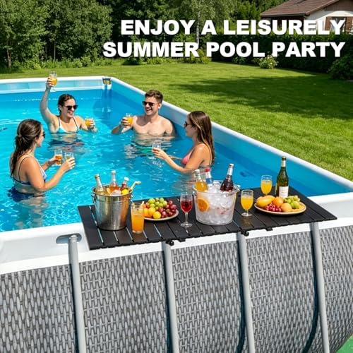44''x16'' Foldable Swim Up Pool Bar Table for Above Ground Pools