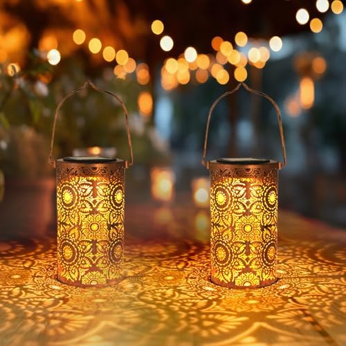 DIBIEECN Birthday Gifts for Women Mom Grandma Wife, Solar Lanterns Outdoor Wa...