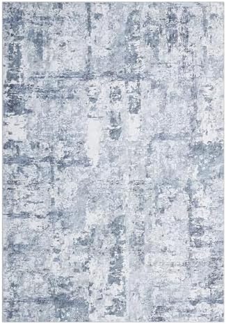 GarveeHome Washable 9x12 Abstract Area Rugs for Living Room Bedroom Blue