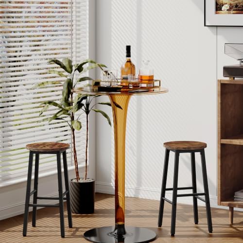 HOOBRO Bar Stools, Barstools Set of 2,Counter Height Barstools, 24.8" Ba...