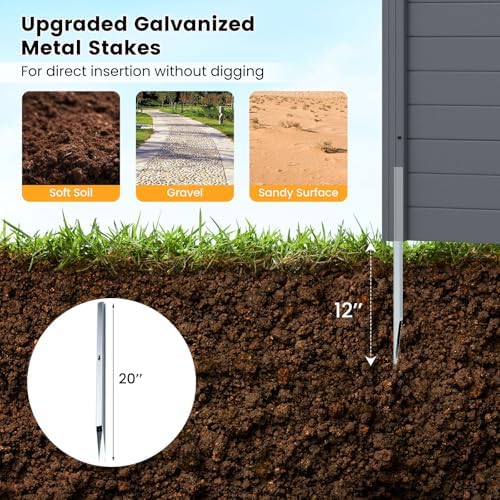 GIANTEX No-Dig Air Conditioner Fence, 4 Panels, 48''W x 48''H...