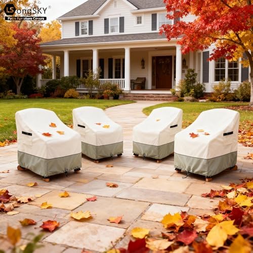 Patio Adirondack Chair Cover 2 Pack,Waterproof Heavy Duty Outdoor Chair Cover...