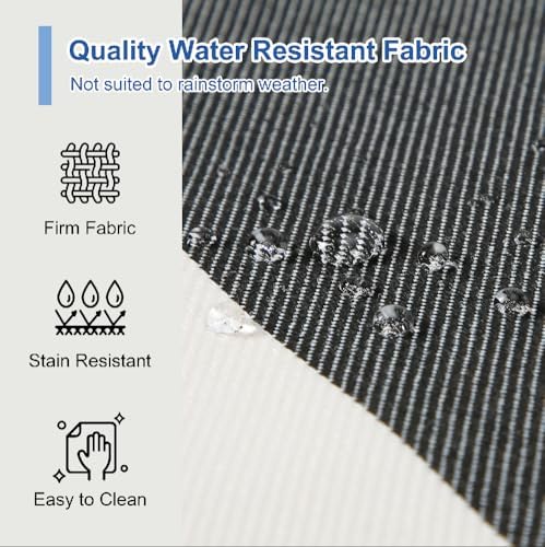 19x19x3 Inch utdoor Square Corner Chair Cushions with Ties Set of 2, Water&am...