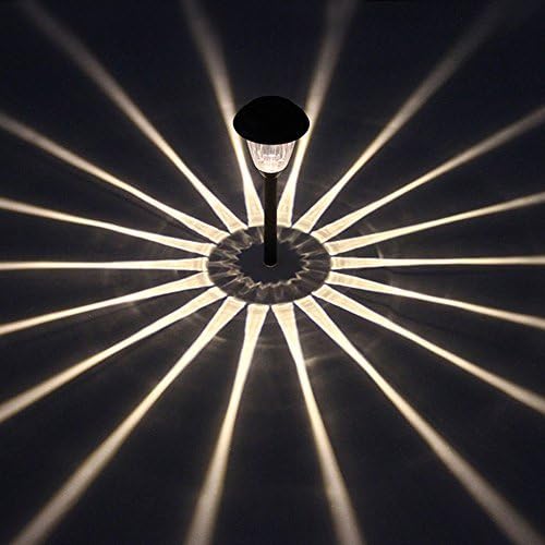 Solar Outdoor Pathway Lights Matt Black Stainless Steel Painted LED Lights fo...