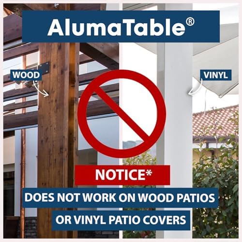 ALUMATABLE™ Aluminum Patio Cover Post Table (Desert Sand)