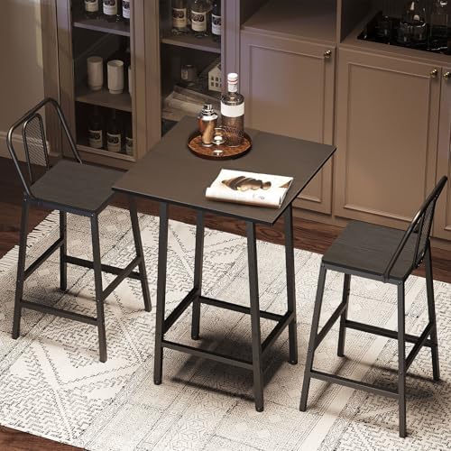 YATINEY Bar Table, Kitchen Dining Table, Bar Counter Height Table, Pub Color ...
