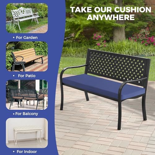 IPYNBAP Outdoor Bench Cushion Waterproof, 59x18x3 Inch, Navy Blue