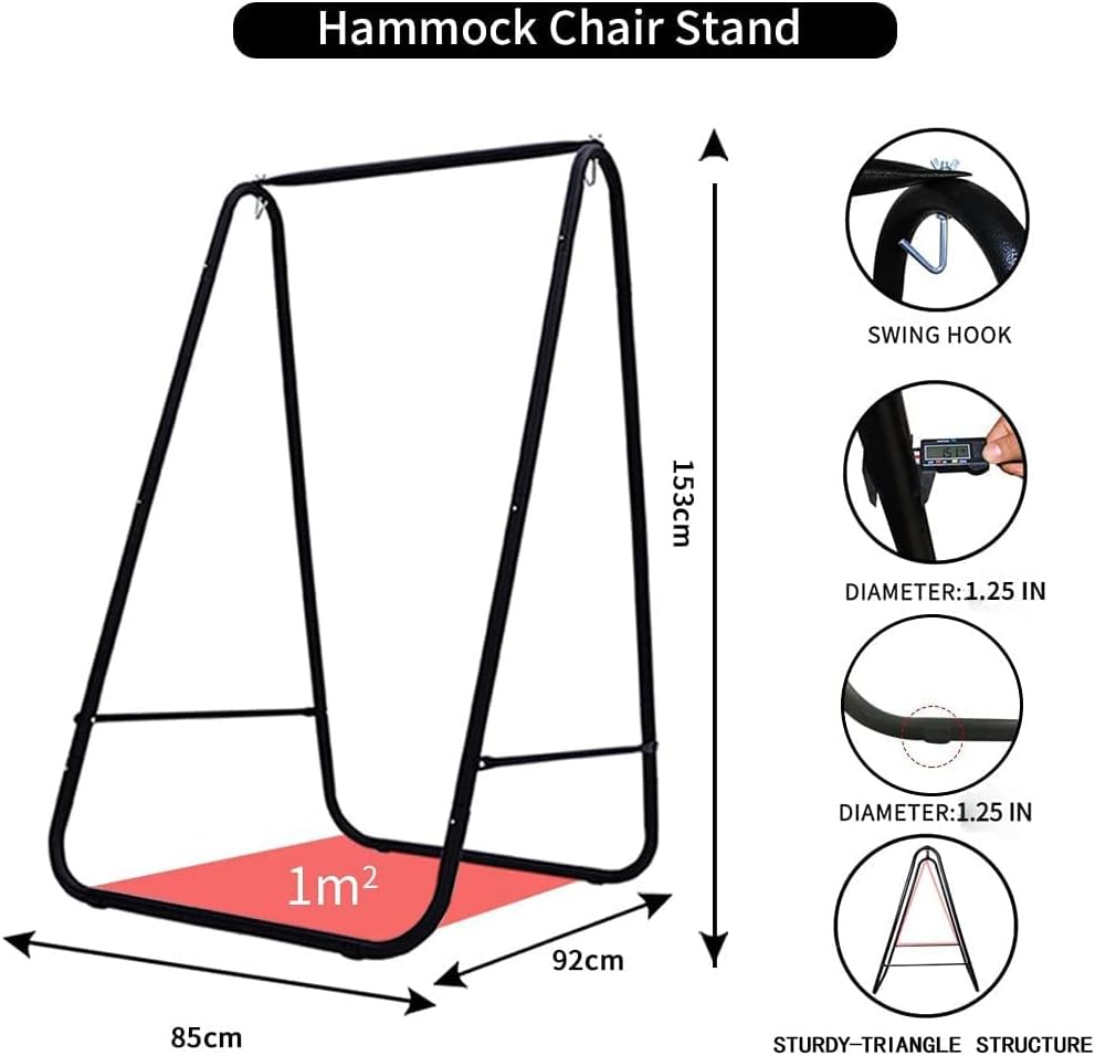Hammock Chair with Stand,Hammock Chair Stand with Hanging Swing Chair Include...