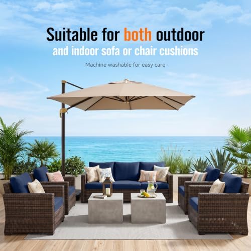 Large Patio Outdoor Cushion Covers, Stretch Couch Chair Furniture Slipcover