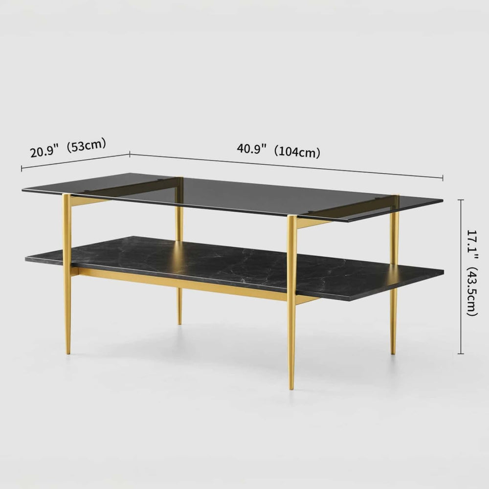 LumFurn Rectangle Coffee Table for Living Room, Mid-Century Modern Design, L4...