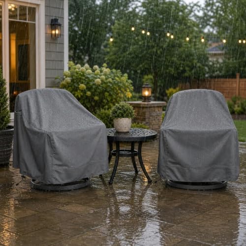 Outdoor Swivel Lounge Chair Cover 2 Pack, Waterproof Patio Chair Cover