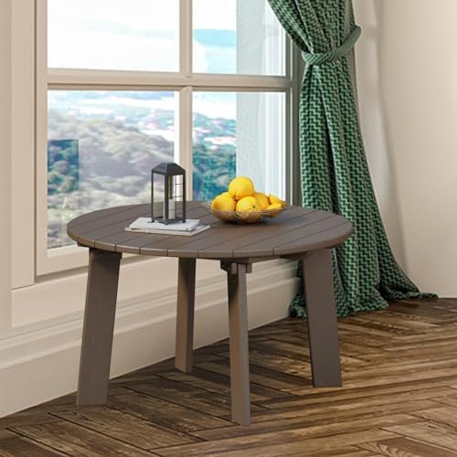 Outdoor Round Coffee Table, Adirondack Patio Coffee Table, Outdoor Large Side...