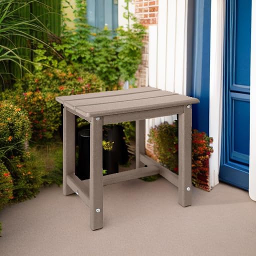 GARDENSTAR Adirondack Square Side Table,one-Tier Outdoor end Table, Patio Sid...