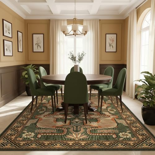 GarveeHome Large Tiger 9x12 Area Rugs Boho Washable Vintage Living Room Rug