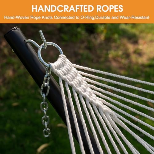 Lazy Daze Double Textliene Quick Dry Hammock with Spreader Bar for Outdoor