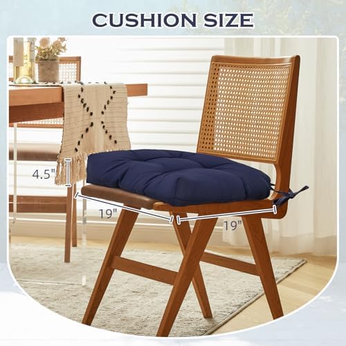 2 Pack U-Shaped Waterproof Outdoor Chair Cushions,Dark Grey