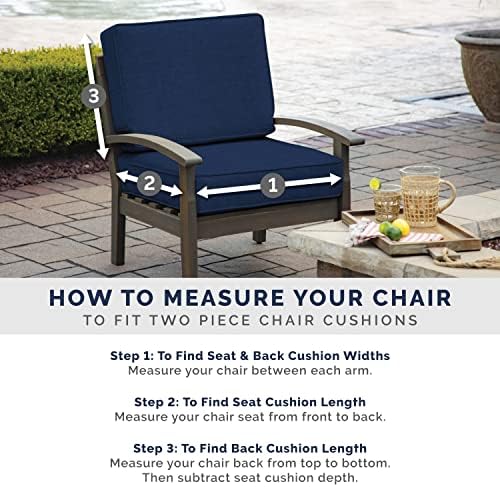 Arden Outdoor Adirondack or Rocking Chair Cushion, 20 x 17, Rain-Proof, Fade ...