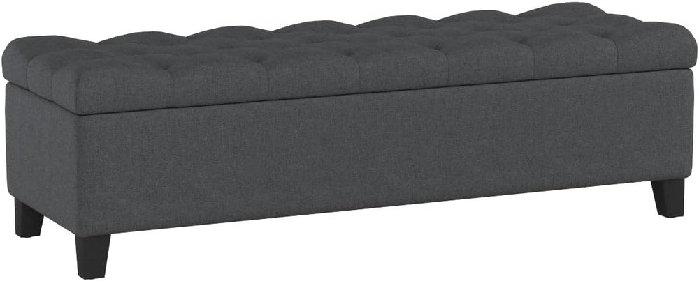 Christopher Knight Home Ottilie Fabric Storage Ottoman, Dark Grey Dimensions:...