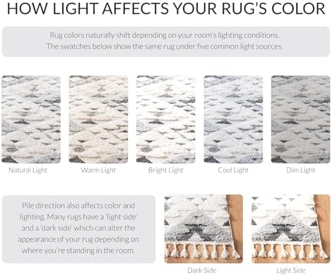 SAFAVIEH Area Rug 8x10 - Moroccan Tassel Shag Collection - Large - Ivory &amp...