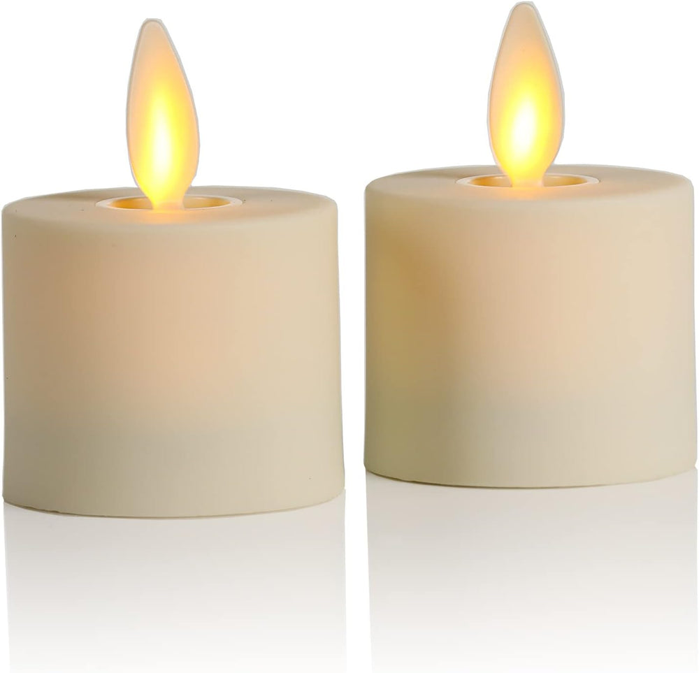 Luminara Flameless LED Tea Light Candle, 1.4" x 2", Pack of 2, Plas...