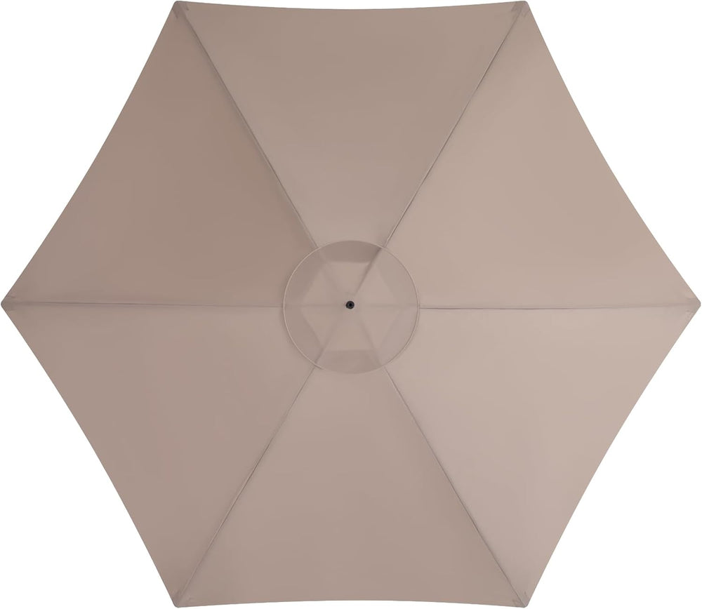 9 Feet Patio Umbrella Replacement Canopy for 6 Ribs, Market Umbrella Top, Yar...