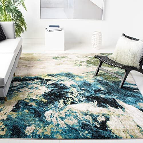 SAFAVIEH Glacier Collection X-Large Area Rug - 11' x 15', Navy & ...