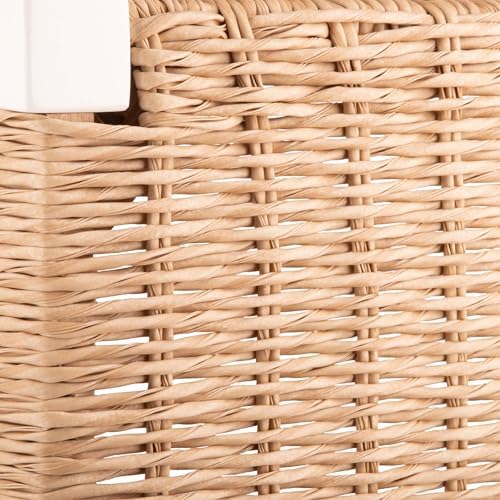 Alaterre Furniture Newport 40” Shoe Storage Bench with Woven Seat, White