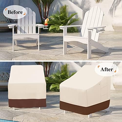 Tuyeho 900D Adirondack Patio Chair Cover 40x37x30 Outdoor Waterproof