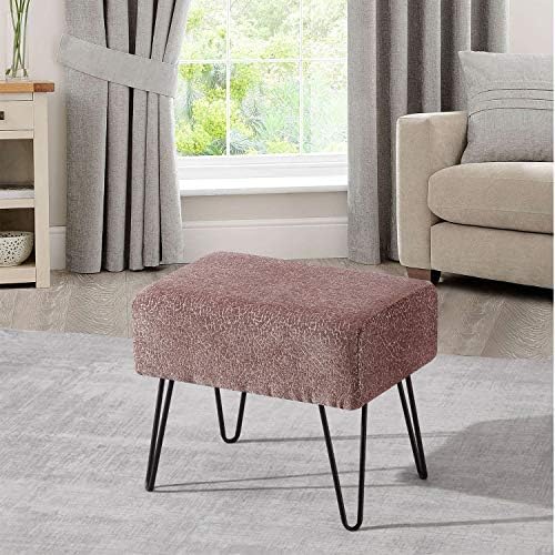 Home Soft Things Jacquard Chenille Ottoman, 19" x 13" x 17" H,...