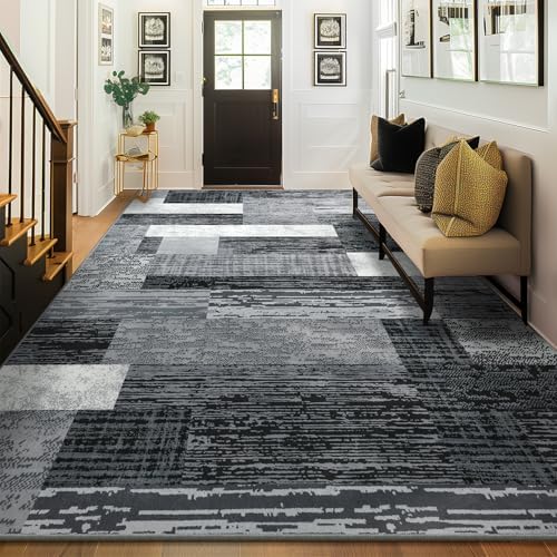 Large Area Rugs, Modern Geometric Patchwork Floor Decor Rockwood Collection