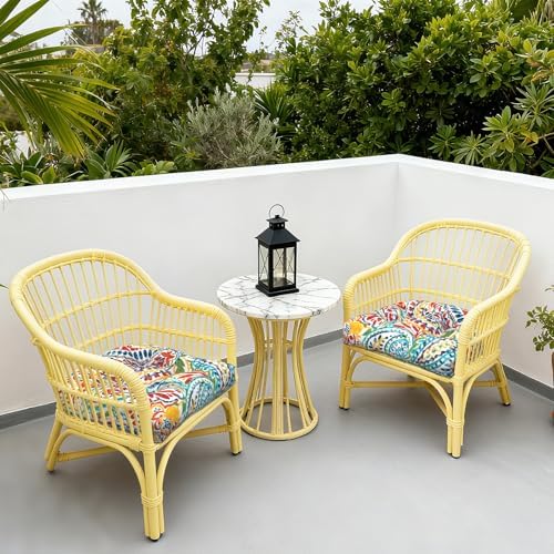 LVTXIII Outdoor/Indoor Tufted Seat Cushion, Decorative Wicker Chair Pads All ...
