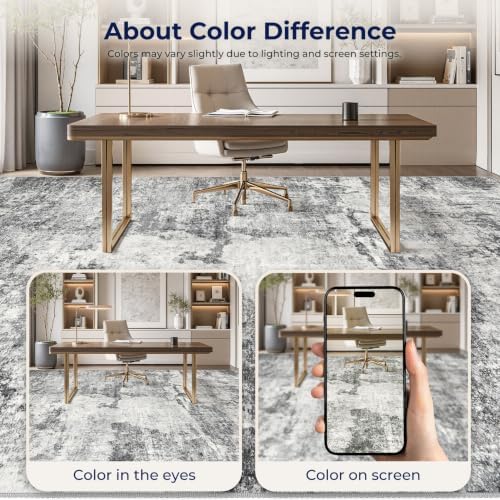 DMOYEST 10x14 Area Rug for Living Room Washable Abstract Indoor Carpet