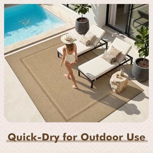 MontVoo-Outdoor Rug-Patio Rug 5x7 ft Polypropylene Indoor Outdoor Rugs Outdoo...