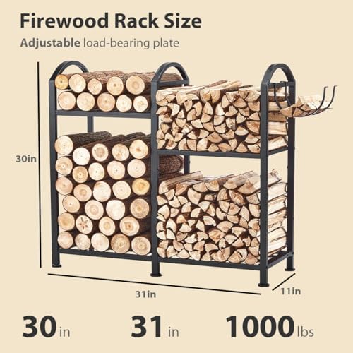 2 Tier Firewood Rack, 31inch