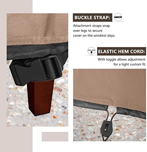 ULTCOVER Waterproof Square Patio Fire Pit Table Cover 44 inch