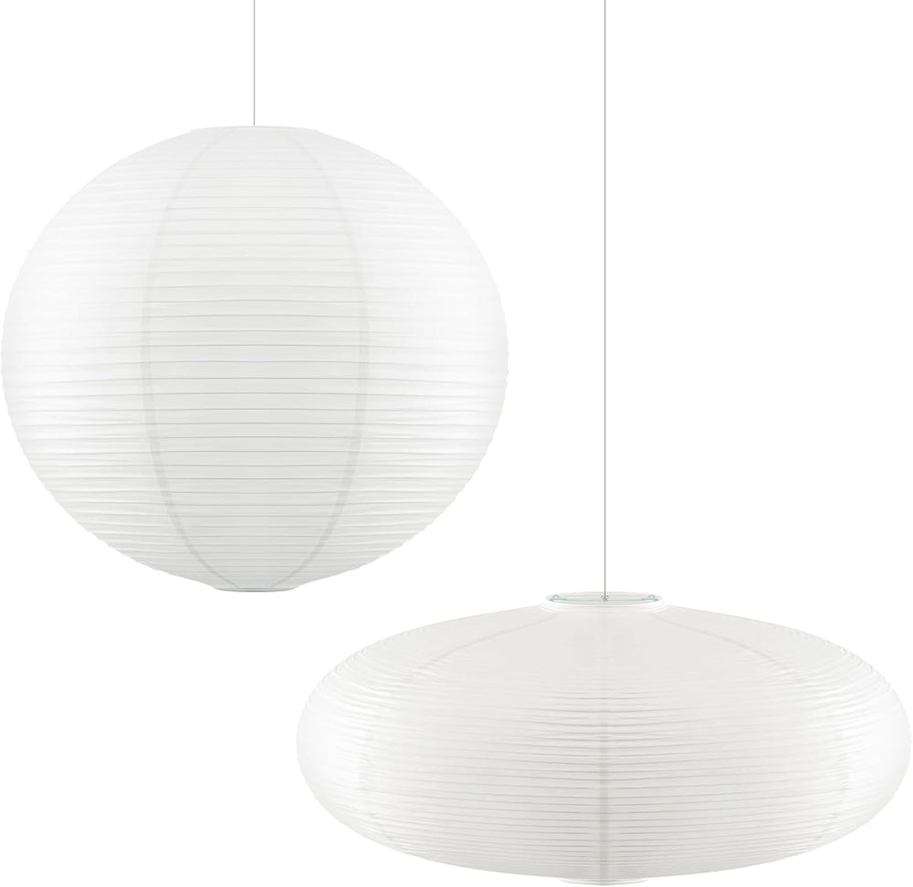 Fuyoooo 2 Pcs Chinese Paper Lanterns 20 Inch White Lampshade, Large Round and...