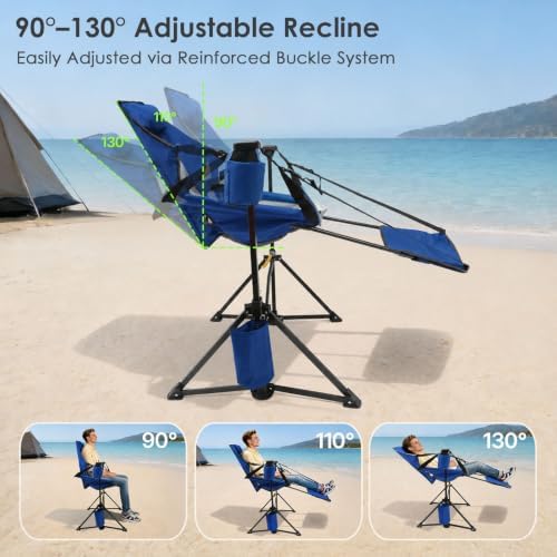Suteck Hammock Camping Chair with Footrest,500LBS Oversized Swinging Chairs
