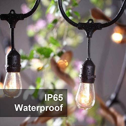 SUNTHIN 2 Pack 48FT Outdoor String Lights,Hanging Incandescent String Lights ...