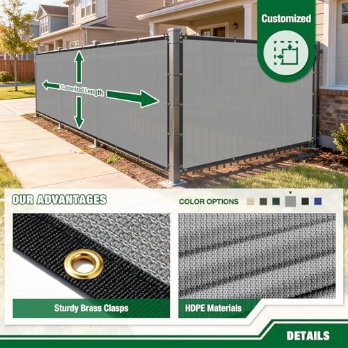 Privacy Fence Screen 6'x40' Outdoor Mesh Fencing Panels Temporary Fen...