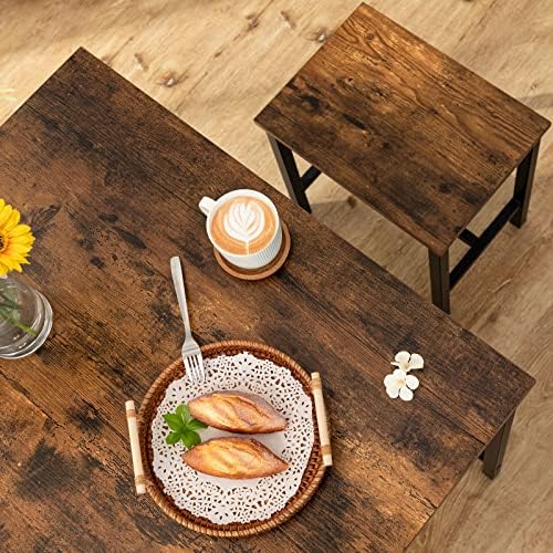 HOOBRO 3-Piece Industrial Dining Table Set, Kitchen Table, Space Saving Dinet...