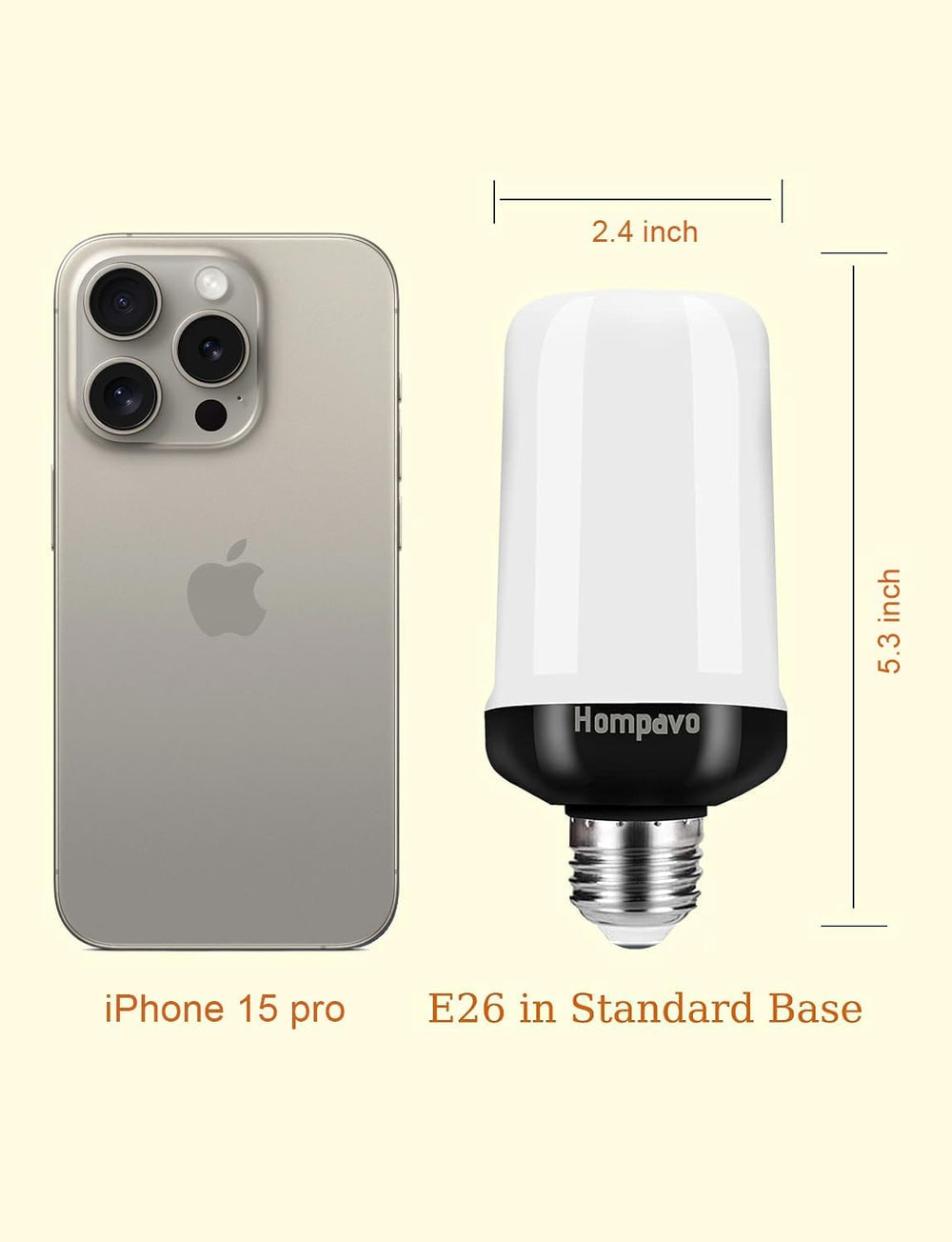 Hompavo 【Upgraded】 LED Flame Light Bulbs, 4 Modes Flickering Light Bulbs with...