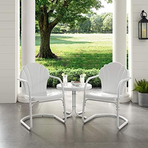Crosley Furniture Tulip 3-Piece Chair & Side Table Set