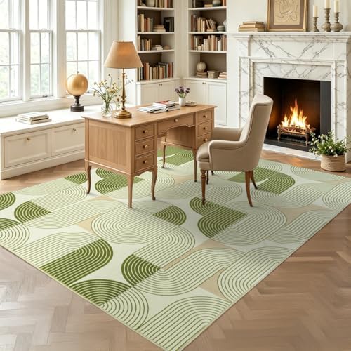 8x10 Area Rugs Washable Living Room Rug - Non-Slip Carpets Modern Rug