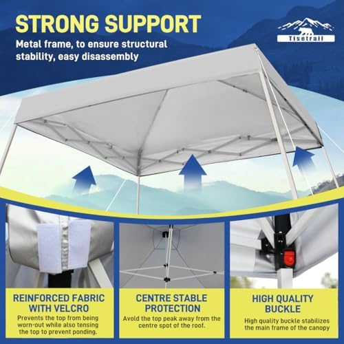 10x10ft Pop Up Canopy Tent - Instant Shelter, Easy Outdoor Sun Shade for Even...